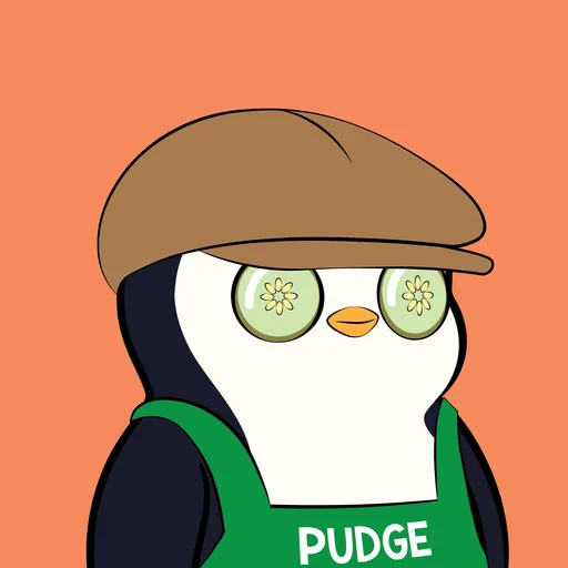 Pudgy Penguin #4956: Apron · Cucumbers · Flat Cap Tan